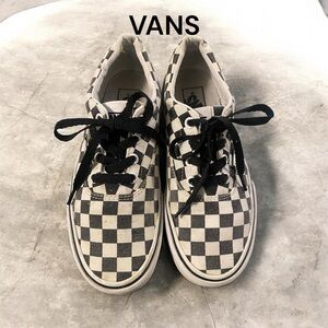 Vans Checkerboard Sneakers Women’s 7 Black White Low Top